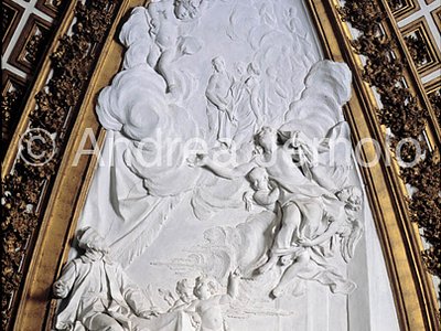 San Girolamo della Carità Antamoro chapel - left Relief - scenes of the life of St. Phillip | Andrea Jemolo