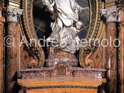 San Girolamo della Carità Antamoro chapel - Statue of The Ecstasy of St. Filippo Neri and altar | Andrea Jemolo