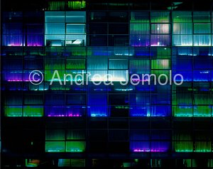 Radisson SAS Hotel Interior court at night - Detail | Andrea Jemolo