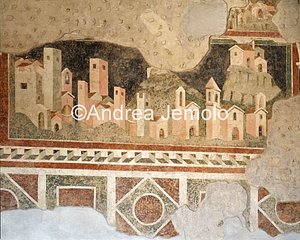 Santa Scolastica Affresco dai paesaggi nel chiostro cosmatesco | Andrea Jemolo