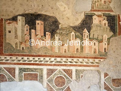 Santa Scolastica Affresco dai paesaggi nel chiostro cosmatesco | Andrea Jemolo