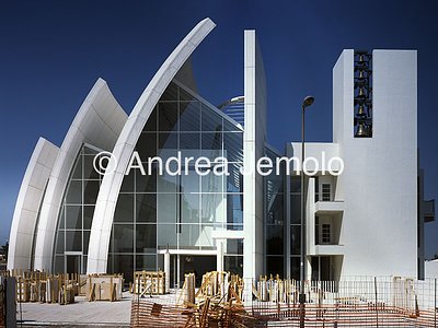 Church Dives in Misericordia / Dio Padre Misericordioso - Jubilee Church - building site Facade - Construction site | Andrea Jemolo