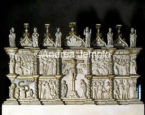 St. Eustorgio Ancona della Passione - Marble polytych | Andrea Jemolo