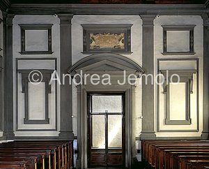 Biblioteca Medicea Laurenziana Sala lettura - prospetto verso vestibolo | Andrea Jemolo