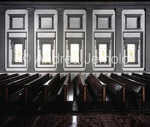 Biblioteca Medicea Laurenziana Sala lettura - prospetto laterale | Andrea Jemolo