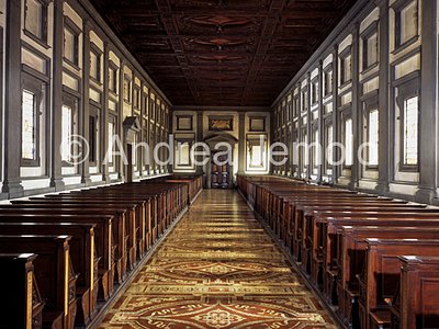Biblioteca Medicea Laurenziana Sala lettura - visione d'insieme | Andrea Jemolo