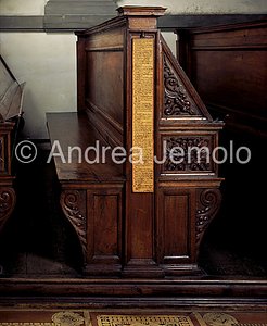 Biblioteca Medicea Laurenziana Sala lettura - banco | Andrea Jemolo