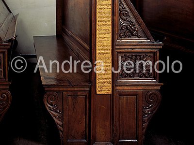 Biblioteca Medicea Laurenziana Sala lettura - banco | Andrea Jemolo