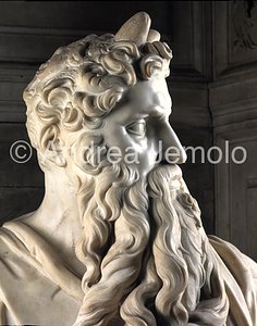 Chiesa di San Pietro in Vincoli Mausoleo di Giulio II - Mosè - volto lato destro | Andrea Jemolo