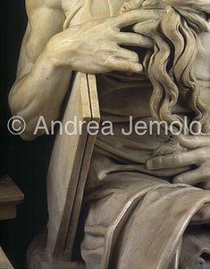 San Pietro in Vincoli Mausoleum of Giulio II - Moses - the tables | Andrea Jemolo