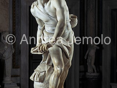 Galleria Borghese Davide che lancia la fionda | Andrea Jemolo