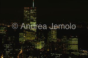 Twin towers - World Trade Center Nightime from Above | Andrea Jemolo
