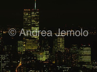 Twin towers - World Trade Center Nightime from Above | Andrea Jemolo