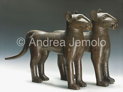 Nigerian National Museum Coppia di leopardi - bronzo - Benin | Andrea Jemolo