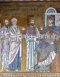 Palatina chapel Sst Peter, Paul and Simon Magus - Mosaics | Andrea Jemolo