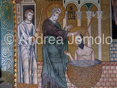 Cappella Palatina Battesimo di Paolo - mosaico | Andrea Jemolo