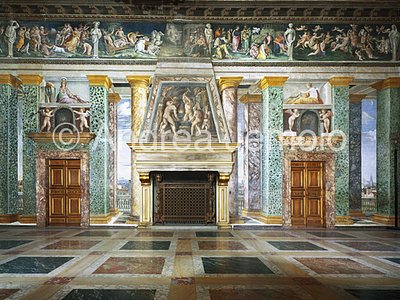 Villa Farnesina Salone delle Prospettive - lato del camino | Andrea Jemolo