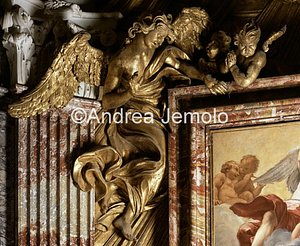 Chiesa di Sant'Andrea al Quirinale Raggiera con angeli e cherubini - Particolare | Andrea Jemolo