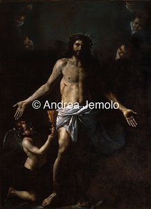 Abbey of St. Martin Banner - Salvator Mundi - facing | Andrea Jemolo