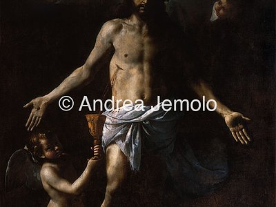 Abbey of St. Martin Banner - Salvator Mundi - facing | Andrea Jemolo
