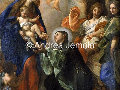 St. Andrea al Quirinale The Apparition of the Virgin to St. Stanislaus | Andrea Jemolo