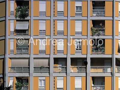 Houses-tower of INA Insurances Façade - Detail | Andrea Jemolo
