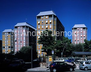 Houses-tower of INA Insurances General view from south | Andrea Jemolo