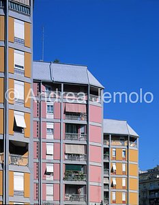 Houses-tower of INA Insurances The buildings from west | Andrea Jemolo