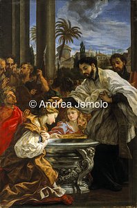 St. Andrea al Quirinale St. Francis Xavier baptises a woman | Andrea Jemolo