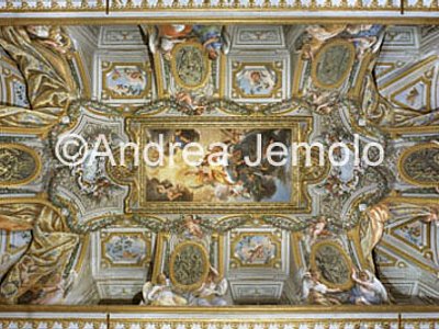 Chiesa di Sant'Andrea al Quirinale Volta della sagrestia – Sant' Andrea in Gloria - Veduta d' insieme | Andrea Jemolo