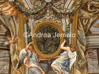 Chiesa di Sant'Andrea al Quirinale Volta della sagrestia – Sant' Andrea in Gloria - Particolare | Andrea Jemolo