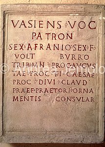Museum of the Roman civilization Epigraph with discourse of Nero on liberty | Andrea Jemolo