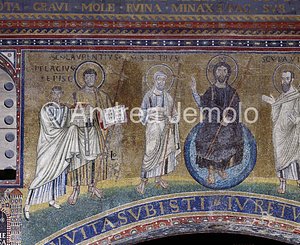 San Lorenzo Mosaic arch of the apse - Detail | Andrea Jemolo