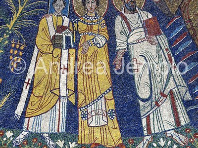 Basilica di Santa Cecilia Mosaico catino absidale - particolare | Andrea Jemolo