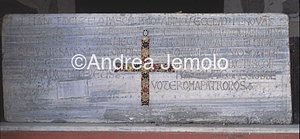 Santa Cecilia Plate with cross of mosaic | Andrea Jemolo
