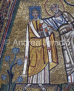 San Marco Mosaic basin of the apse - Detail of the Pope | Andrea Jemolo