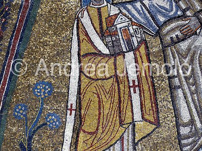 Chiesa di San Marco Mosaico catino absidale - particolare del Papa | Andrea Jemolo