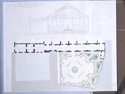 Library history of art Venice Palace Plan of buiding in the garden of palace of Conservatories | Andrea Jemolo