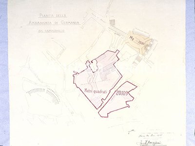 Library of history of art Venice Palace Plan of Germany Embassy on the Capitol | Andrea Jemolo