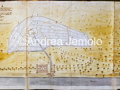 Library of the Lincei and Corsiniana Salt pans of Cervia - sketch | Andrea Jemolo
