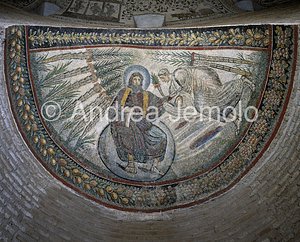 Santa Constanza Mosaic right niche - Christ and St. Peter | Andrea Jemolo
