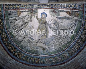 Santa Constanza Mosaic left niche - Traditio Legis | Andrea Jemolo
