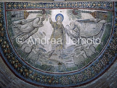 Chiesa di Santa Costanza Mosaico nicchia sinistra - Traditio Legis | Andrea Jemolo