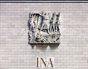 EUR - ina palace Bas-relief to the left of the façade | Andrea Jemolo