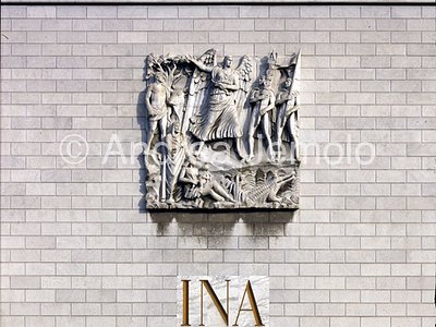EUR - ina palace Bas-relief to the left of the façade | Andrea Jemolo