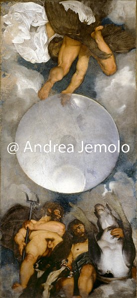 Casino dell'Aurora, Villa Boncompagni Ludovisi Gli Elementi e l'Universo con segni zodiacali - Affresco | Andrea Jemolo