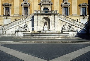Capitolium - Capitoline Hill Palazzo Senatorio - Fountain with statue of the Tiber | Andrea Jemolo