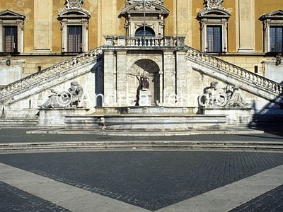 Campidoglio Palazzo Senatorio - Fontana con statua del Tevere | Andrea Jemolo