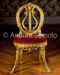 Altieri palace Chair with lira and star | Andrea Jemolo