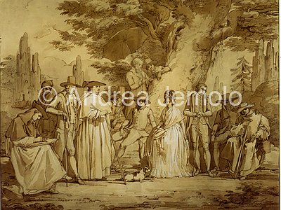 Collezione privata Ritratto di gruppo in un giardino | Andrea Jemolo